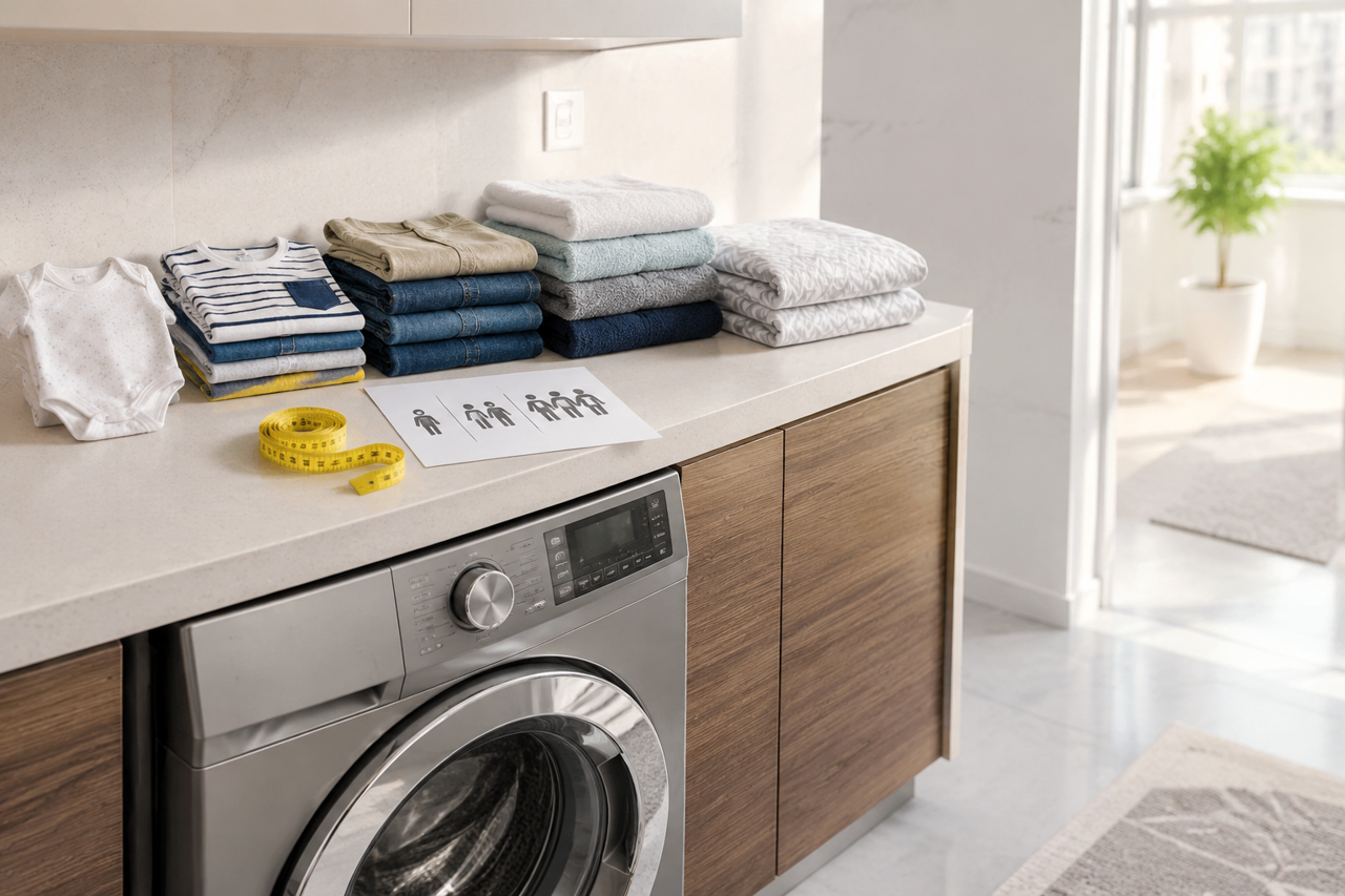 چند کیلویی بخریم؟ راهنمای انتخاب بهترین ظرفیت ماشین لباسشویی بر اساس جمعیت خانواده